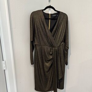 Lauren Ralph Lauren - Gold Wrap Dress